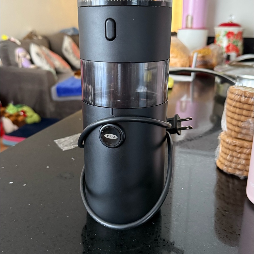 OXO Black Coffee Grinder with Precision Settings. Coffee grinder
